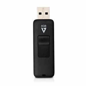 V7 VF24GAR-3E unidad flash USB 4 GB USB tipo A 2.0 Negro