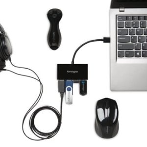 Kensington Hub USB 3.0 de cuatro puertos UH4000: negro Kensington Hub USB 3.0 de cuatro puertos UH4000: negro