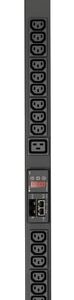 Alternative view of Vertiv Geist rPDU, monitored, 0U, input C20 230V 16A, outputs (18)C13 | (2)C19 unidad de distribución de energía (PDU) 20 salidas AC Negro