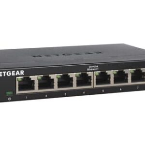 NETGEAR GS308-300PES switch No administrado L2 Gigabit Ethernet (10/100/1000) Negro
