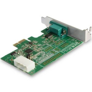 StarTech.com Tarjeta PCI Express Adaptadora de 1 Puerto Serie RS232 – Tarjeta Controladora Serial PCIe RS232 – PCIe a DB9 UART16950 – Tarjeta de Expansión de Perfil Bajo – Windows y Linux