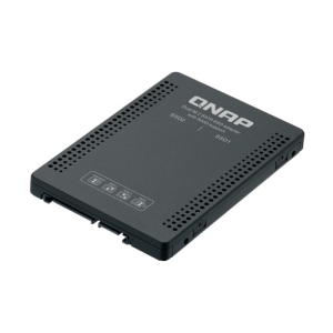 QNAP QDA-A2MAR caja para disco duro externo Caja externa para unidad de estado sólido (SSD) Negro M.2