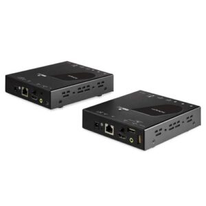 StarTech.com Extensor KVM HDMI KVM por IP - HDMI 4K 30Hz y USB 2.0 por IP, LAN o Ethernet CAT5e/CAT6 (100m/330ft) - Kit Extensor para Transmisor/Receptor/Conmutador/Switch KVM Remoto LAN o Ethernet CAT5e/CAT6 (100m/330ft) - Kit Extensor para Transmisor/Receptor/Conmutador/Switch KVM Remoto