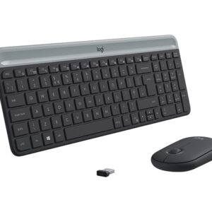 Logitech MK470 teclado Ratón incluido RF inalámbrico QWERTY Checa Grafito