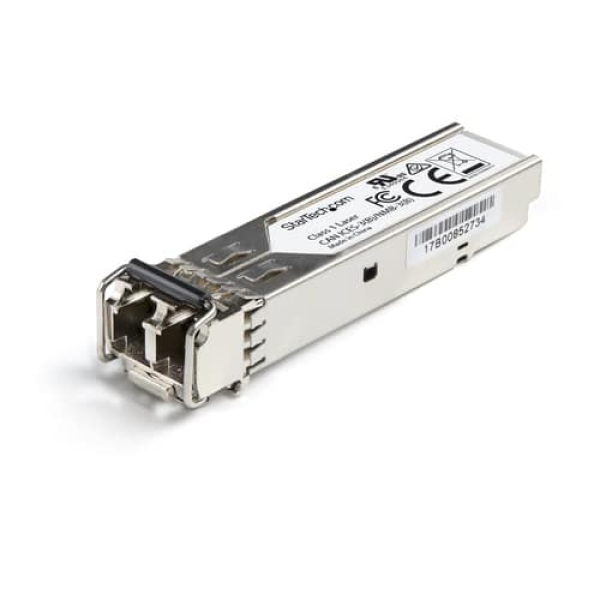 StarTech.com Módulo Transceptor SFP Compatible con el Modelo SFP-1G-SX de Dell EMC – 1000BASE-SX – Fibra Multimodo (MMF) de 1GbE – SFP Ethernet Gigabit de 1Gb – LC – 550m – 850nm – DDM