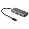 StarTech.com Hub Ladrón USB-C de 4 Puertos (10Gbps) – 3 Puertos USB-A y 1 Puerto USB-C – Entrega de Alimentación para Carga de 100W Passthrough – Mini Adaptador Concentrador Tipo C USB 3.1 Gen 2/USB 3.2 Gen 2 para Portátil – Compatible con TB3