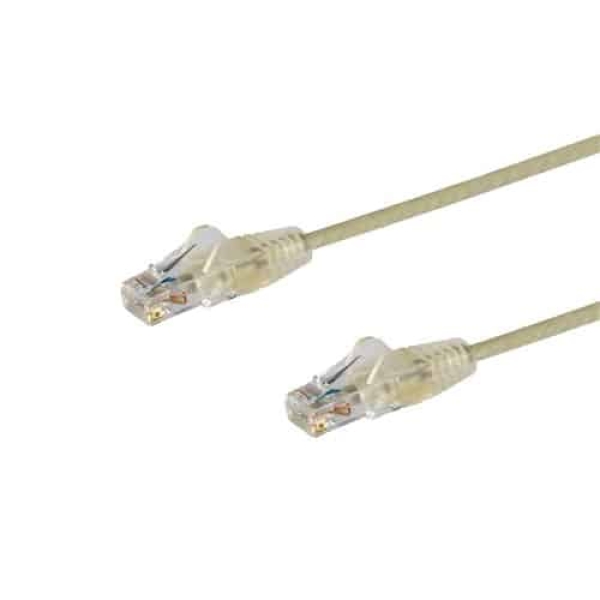 StarTech.com Cable Cat6 de 2m – Delgado – con Conectores RJ45 sin Enganches – Gris