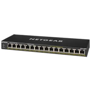 NETGEAR GS316PP No administrado Gigabit Ethernet (10/100/1000) Energía sobre Ethernet (PoE) Negro NETGEAR GS316PP No administrado Gigabit Ethernet (10/100/1000) Energía sobre Ethernet (PoE) Negro