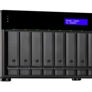 QNAP TL-D800S caja para disco duro externo Carcasa de disco duro/SSD Negro, Gris 2.5/3.5"