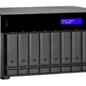 QNAP TL-D800S caja para disco duro externo Carcasa de disco duro/SSD Negro, Gris 2.5/3.5"