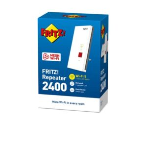 FRITZ!Repeater Repeater 2400 Transmisor y receptor de red Gris, Blanco 10, 100, 1000 Mbit/s FRITZ!Repeater Repeater 2400 Transmisor y receptor de red Gris, Blanco 10, 100, 1000 Mbit/s