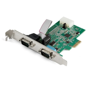 StarTech.com Tarjeta PCI Express Adaptadora de 2 Puertos Serie RS232 - Tarjeta Controladora Serial PCIe RS232 - PCIe a DB9 UART16950 - Tarjeta de Expansión - Windows y Linux