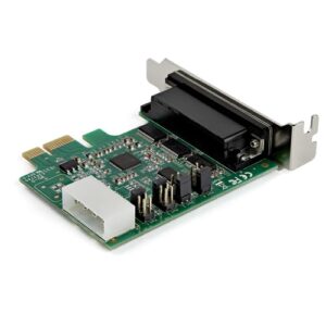 StarTech.com Tarjeta Adaptadora Serie PCI Express RS232 de 4 Puertos - Tarjeta Controladora Serie PCIe RS232 - PCIe a Serie DB9 - UART 16950 - Tarjeta de Perfil Bajo - Windows y Linux StarTech.com Tarjeta Adaptadora Serie PCI Express RS232 de 4 Puertos – Tarjeta Controladora Serie PCIe RS232 – PCIe a Serie DB9 – UART 16950 – Tarjeta de Perfil Bajo – Windows y Linux
