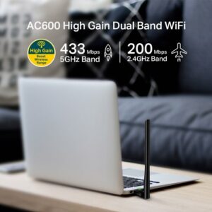 TP-Link AC600 High Gain Wireless Dual Band USB Adapter Interno WLAN 600 Mbit/s TP-Link AC600 High Gain Wireless Dual Band USB Adapter Interno WLAN 600 Mbit/s