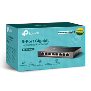 TP-Link TL-SG108E switch No administrado L2 Gigabit Ethernet (10/100/1000) Negro
