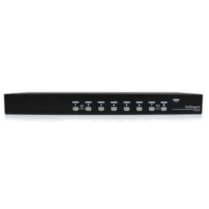 StarTech.com Conmutador Switch KVM 8 Puertos de Vídeo VGA HD15 USB 2.0 USB A – 1U Rack Estante