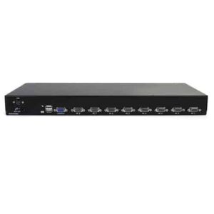 StarTech.com Conmutador Switch KVM 8 Puertos de Vídeo VGA HD15 USB 2.0 USB A – 1U Rack Estante