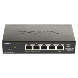 D-Link DGS-1100-05PDV2 switch Gestionado Gigabit Ethernet (10/100/1000) Energía sobre Ethernet (PoE) Negro