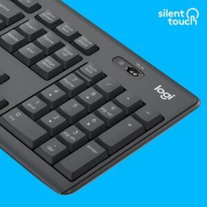 Logitech MK295 Silent Wireless Combo teclado Ratón incluido RF inalámbrico QWERTZ Suizo Grafito Logitech MK295 Silent Wireless Combo teclado Ratón incluido RF inalámbrico QWERTZ Suizo Grafito