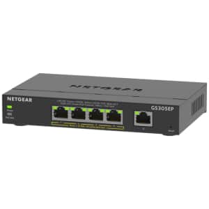 NETGEAR 5-Port Gigabit Ethernet PoE+ Plus Switch (GS305EP) Gestionado L2/L3 Gigabit Ethernet (10/100/1000) Energía sobre Ethernet (PoE) Negro NETGEAR 5-Port Gigabit Ethernet PoE+ Plus Switch (GS305EP) Gestionado L2/L3 Gigabit Ethernet (10/100/1000) Energía sobre Ethernet (PoE) Negro