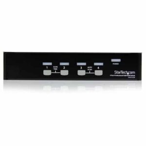 StarTech.com Conmutador Switch Profesional KVM 4 Puertos Vídeo VGA – USB – Hasta 1920×1440