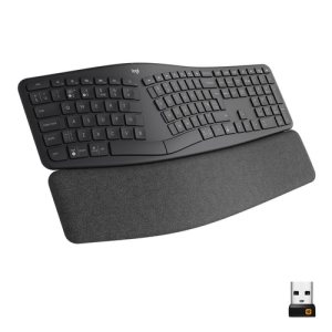 Logitech Ergo K860 teclado RF Wireless + Bluetooth Inglés Grafito