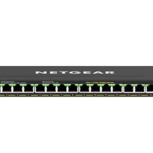 NETGEAR GS316EP-100PES switch Gestionado Gigabit Ethernet (10/100/1000) Energía sobre Ethernet (PoE) Negro
