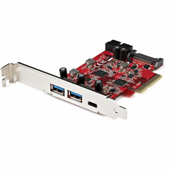 StarTech.com Tarjeta PCIe de 5 Puertos USB -Tarjeta PCI Express USB 3.1 Gen2 10Gbps con 1 Puerto USB-C y 2 Puertos USB-A - 1 Terminal IDC de 2 puertos -Tarjeta Controladora PCI Express USB Tipo C