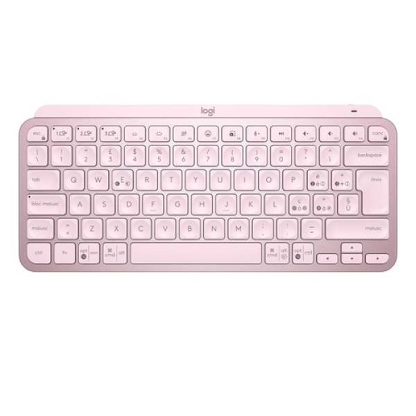 Logitech MX Keys Mini teclado RF Wireless + Bluetooth QWERTY Italiano Rosa