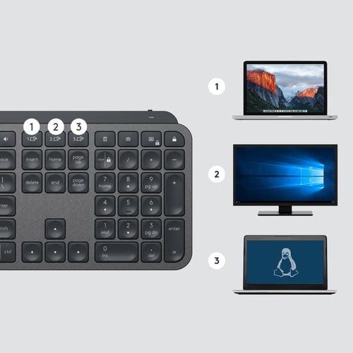 Logitech Mx Keys For Business teclado Bluetooth Suizo Grafito Logitech Mx Keys For Business teclado Bluetooth Suizo Grafito - Imagen 3