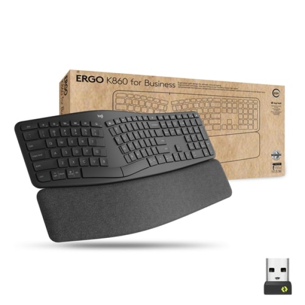 Logitech K860 for Business teclado Bluetooth Suizo Grafito