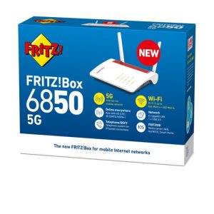 FRITZ!Box 6850 5G router inalámbrico Gigabit Ethernet Doble banda (2,4 GHz / 5 GHz) Blanco