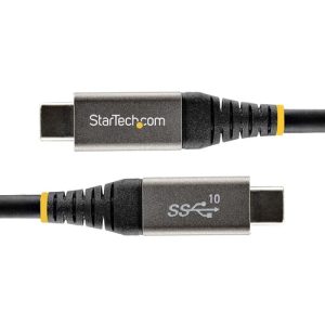 StarTech.com Cable de 1m USB-C de 10Gbps - Cable USB Tipo C Certificado por USB-IF - Cable USB TipoC USB 3.1/3.2 Gen 2 - Con Carga por Entrega de Alimentación PD de 100W (5A), Modo Alt de DP StarTech.com Cable de 1m USB-C de 10Gbps – Cable USB Tipo C Certificado por USB-IF – Cable USB TipoC USB 3.1/3.2 Gen 2 – Con Carga por Entrega de Alimentación PD de 100W (5A), Modo Alt de DP