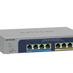 NETGEAR 8-port Ultra60 PoE++ Multi-Gigabit (2.5G) Ethernet Plus Switch No administrado L2/L3 2.5G Ethernet (100/1000/2500) Energía sobre Ethernet (PoE) Gris NETGEAR 8-port Ultra60 PoE++ Multi-Gigabit (2.5G) Ethernet Plus Switch No administrado L2/L3 2.5G Ethernet (100/1000/2500) Energía sobre Ethernet (PoE) Gris