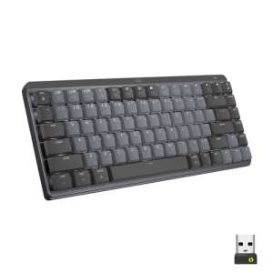 Logitech MX Mini Mechanical teclado RF Wireless + Bluetooth QWERTY Internacional de EE.UU. Grafito