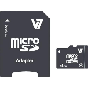 V7 Micro tarjeta de 4 GB SDHC Clase 4 + adaptador