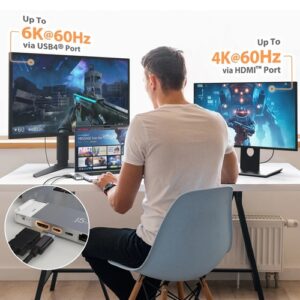 j5create JCD395-N Concentrador 4K60 Elite Pro USB4® con equipo MagSafe®