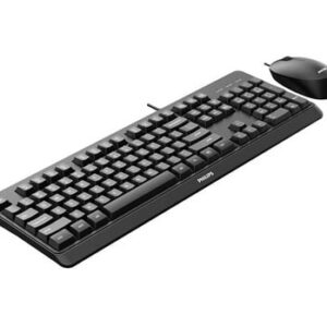 Philips 2000 series SPT6207BL/16 teclado Ratón incluido USB QWERTY Inglés Negro