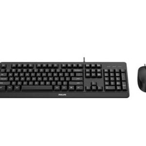 Philips 2000 series SPT6207BL/16 teclado Ratón incluido USB QWERTY Inglés Negro