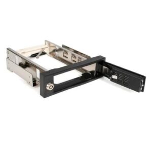 StarTech.com Rack Móvil Aluminio para Disco Duro HDD SATA de 3,5″ Pulgadas sin Bandeja Bahía de 5,25″