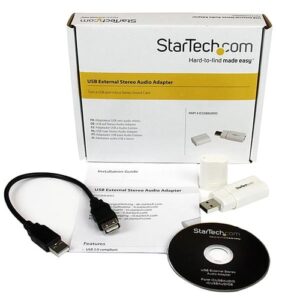 StarTech.com Tarjeta de Sonido Estéreo USB Externa Adaptador Conversor - Blanco StarTech.com Tarjeta de Sonido Estéreo USB Externa Adaptador Conversor - Blanco
