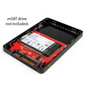 StarTech.com Caja Adaptadora SATA de 2,5 Pulgadas para Unidad de Estado Sólido SSD mSATA