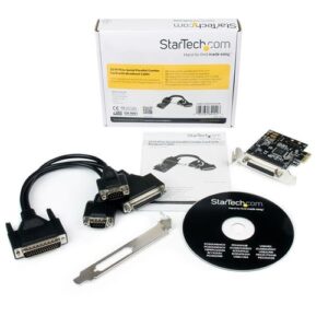 StarTech.com Tarjeta Adaptadora PCI Express PCIe 2 Puertos Serie 1 Paralelo con Cable Multiconector RS232 Serial StarTech.com Tarjeta Adaptadora PCI Express PCIe 2 Puertos Serie 1 Paralelo con Cable Multiconector RS232 Serial