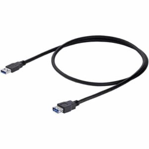 StarTech.com Cable 1m Extensión Alargador USB 3.0 SuperSpeed – Macho a Hembra USB A – Extensor – Negro
