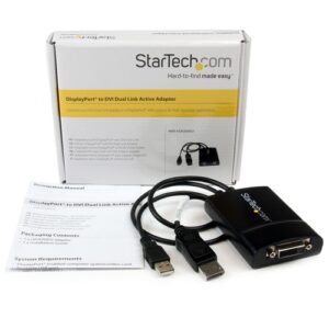 StarTech.com Adaptador de Vídeo DisplayPort a DVI – Conversor DP++ – Doble Enlace – Activo