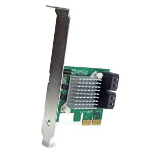 StarTech.com Tarjeta Adaptadora Controladora PCI Express PCI-E SATA 3 III 6Gbps RAID 4 Puertos con HyperDuo