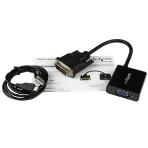 StarTech.com Adaptador Conversor Convertidor Activo de Vídeo DVI-D a VGA – Cable – 1080p – 1920×1200
