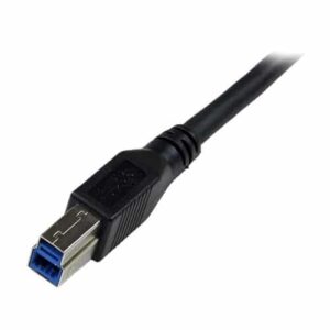 StarTech.com Cable 1m USB 3.0 Super Speed USB B Macho a USB A Macho Acodado en Ángulo a la Derecha - Negro StarTech.com Cable 1m USB 3.0 Super Speed USB B Macho a USB A Macho Acodado en Ángulo a la Derecha – Negro