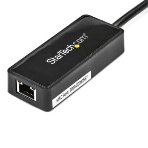 StarTech.com Adaptador Tarjeta de Red NIC Externa USB 3.0 de 1 Puerto Gigabit Ethernet RJ45 y Puerto USB - Negro StarTech.com Adaptador Tarjeta de Red NIC Externa USB 3.0 de 1 Puerto Gigabit Ethernet RJ45 y Puerto USB - Negro