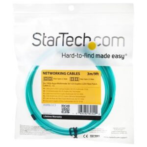 StarTech.com Cable de Red de 2m Multimodo Dúplex Fibra Óptica LC-LC 50/125 Libre de Halógenos- LSZH - Aguamarina StarTech.com Cable de Red de 2m Multimodo Dúplex Fibra Óptica LC-LC 50/125 Libre de Halógenos- LSZH – Aguamarina